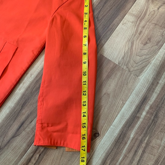 AKRIS Reversible Natalie Jacket Matching Skirt Set Two Toned Orange Cotton - Picture 14 of 16